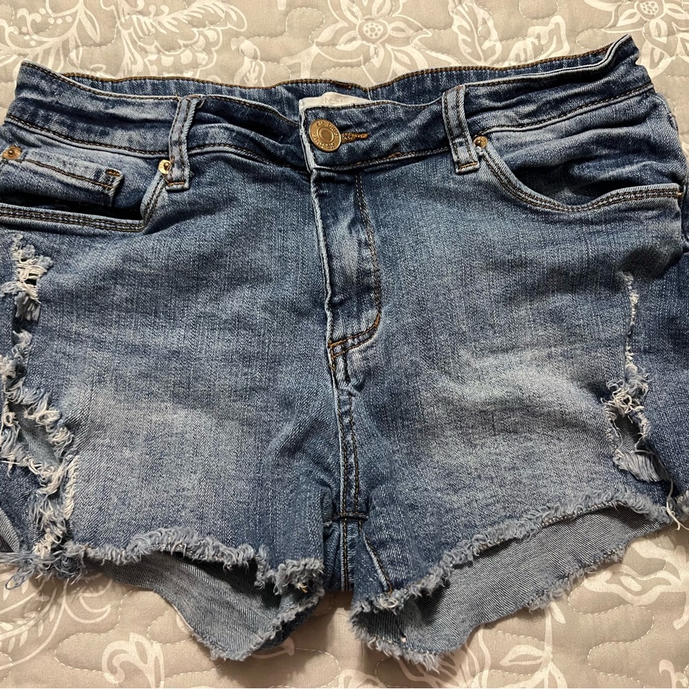 STS Blue Jean Shorts Distressed Raw Hem